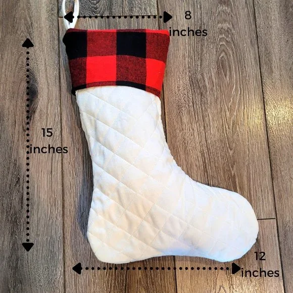 5 Rustic Buffalo Plaid Stockings Bundle - Picture 6 of 7